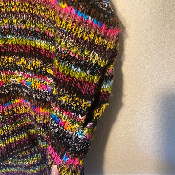 Anthropologie Piera Colorful Turtleneck Poncho M/L - Picture 3 of 5